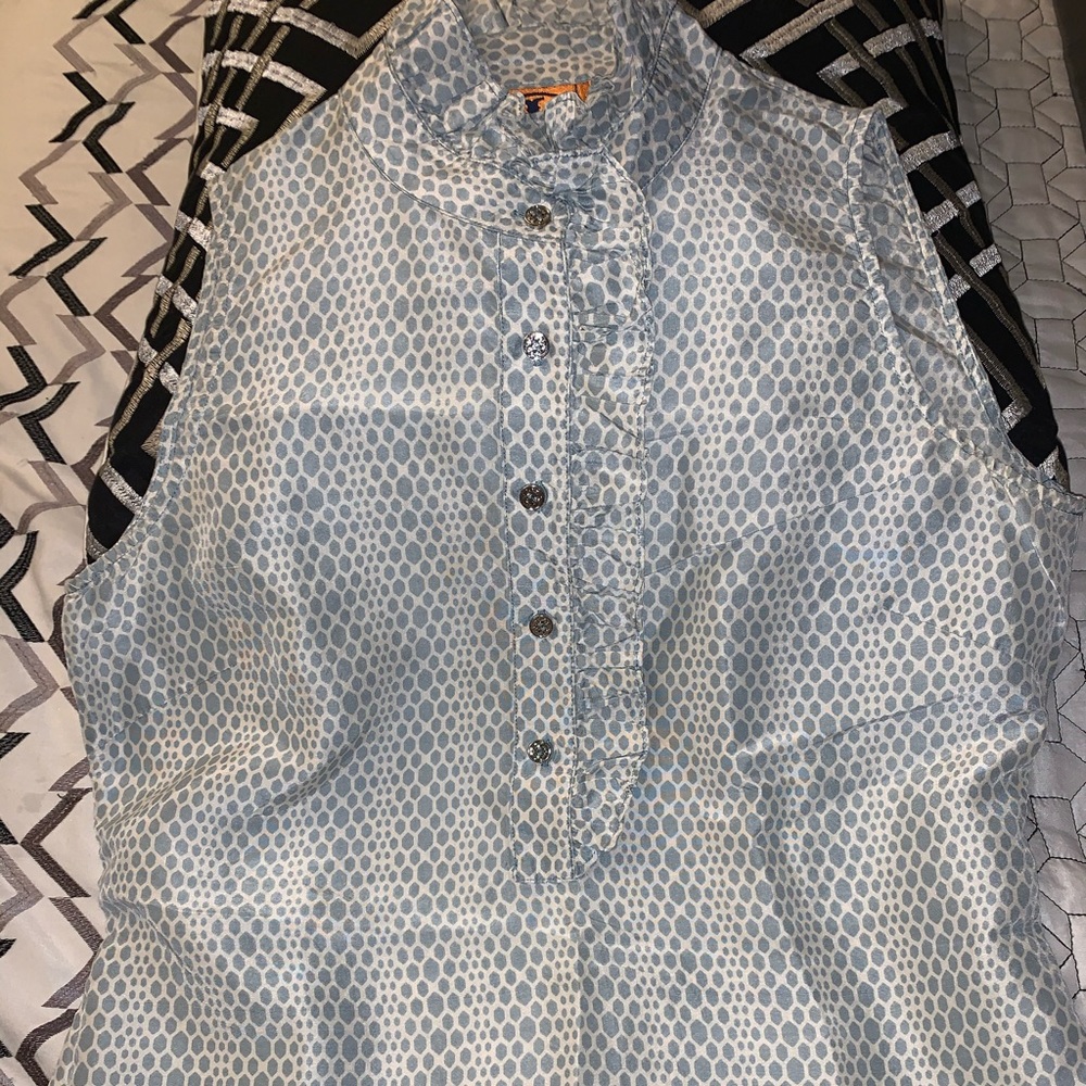 Tory Burch Deneuve silk sleeveless top